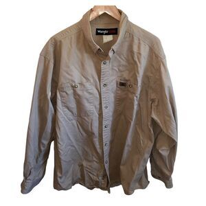 Wranglers Biggs workwear Tan button down shirt